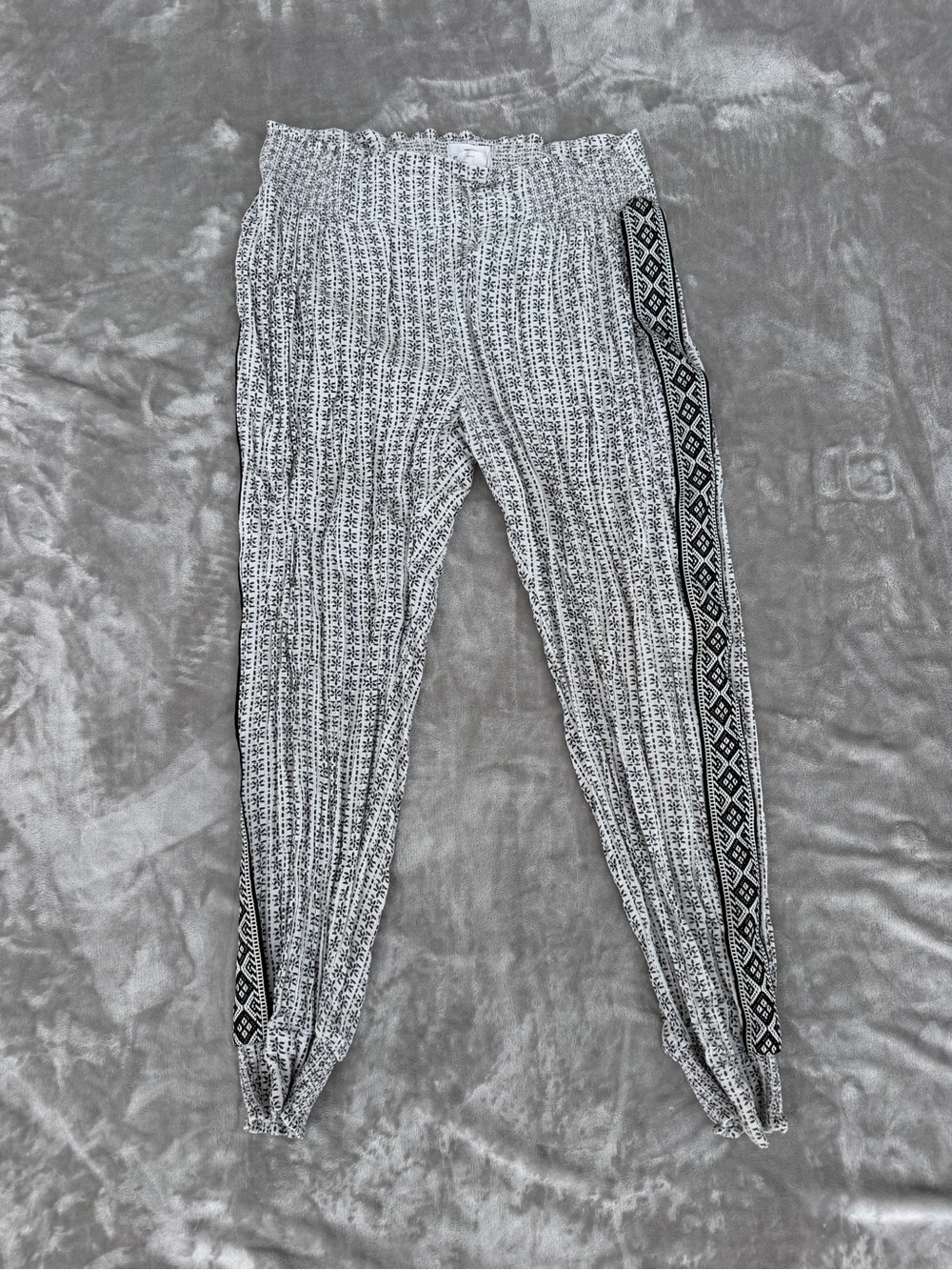 O'Neill Black and White Patterned Jogger Pants